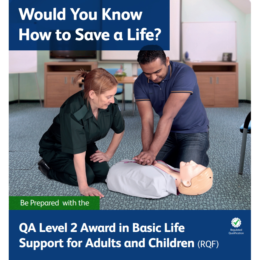 Basic Life Support for Adults and Children - Lady watching man perform CPR on a manikin
