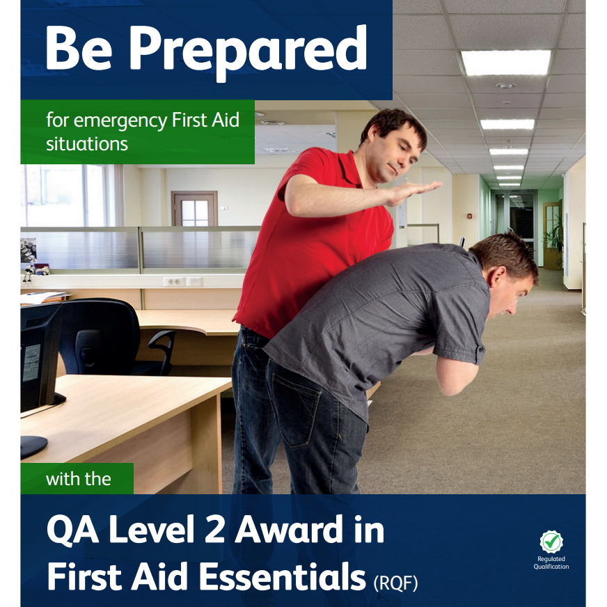 First Aid Essentials - Man performing back slaps on another male who is choking