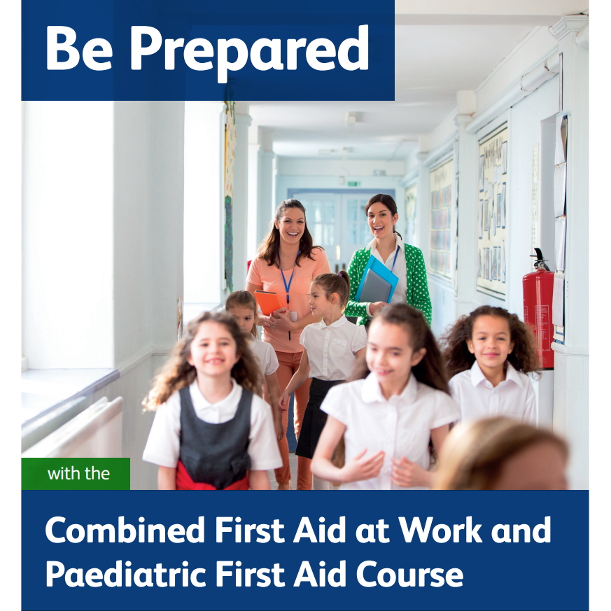 Combined First Aid at Work and Paediatric - Two female teachers following a group of five school girls down a corridor