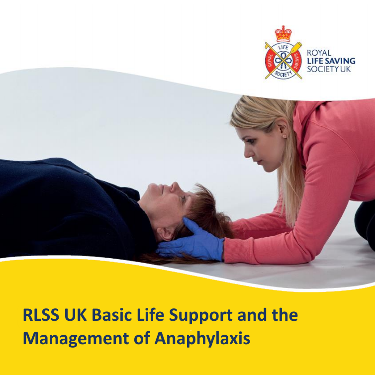 RLSS UK Basic Life Support and the Management of Anaphylaxis - Female first aider supporting a female casualty head